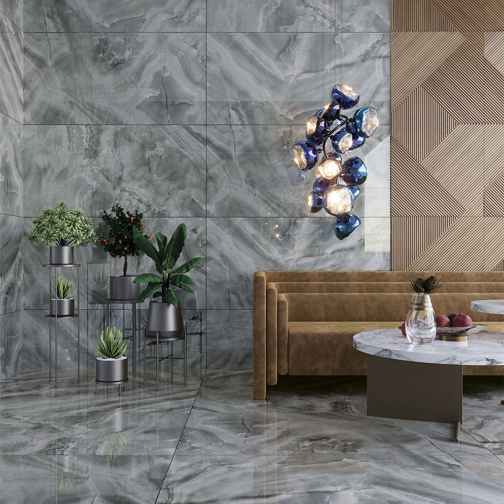 Bien Olbia Polished Rectified Porcelain Floor and Wall Tile 600 x 600mm 5 Pack Image 9