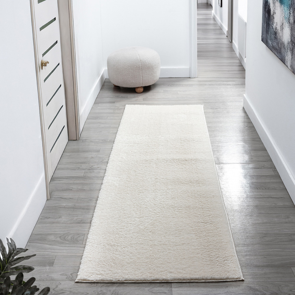 Desire Rugs Comfy Cream Anti Slip Felt Backing Rug 60 x 200cm Image 2