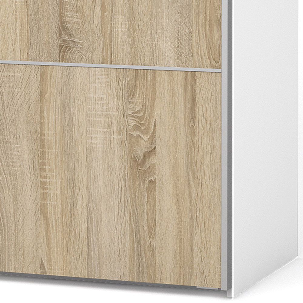Florence Verona 2 Door White and Oak Sliding Wardrobe Image 8