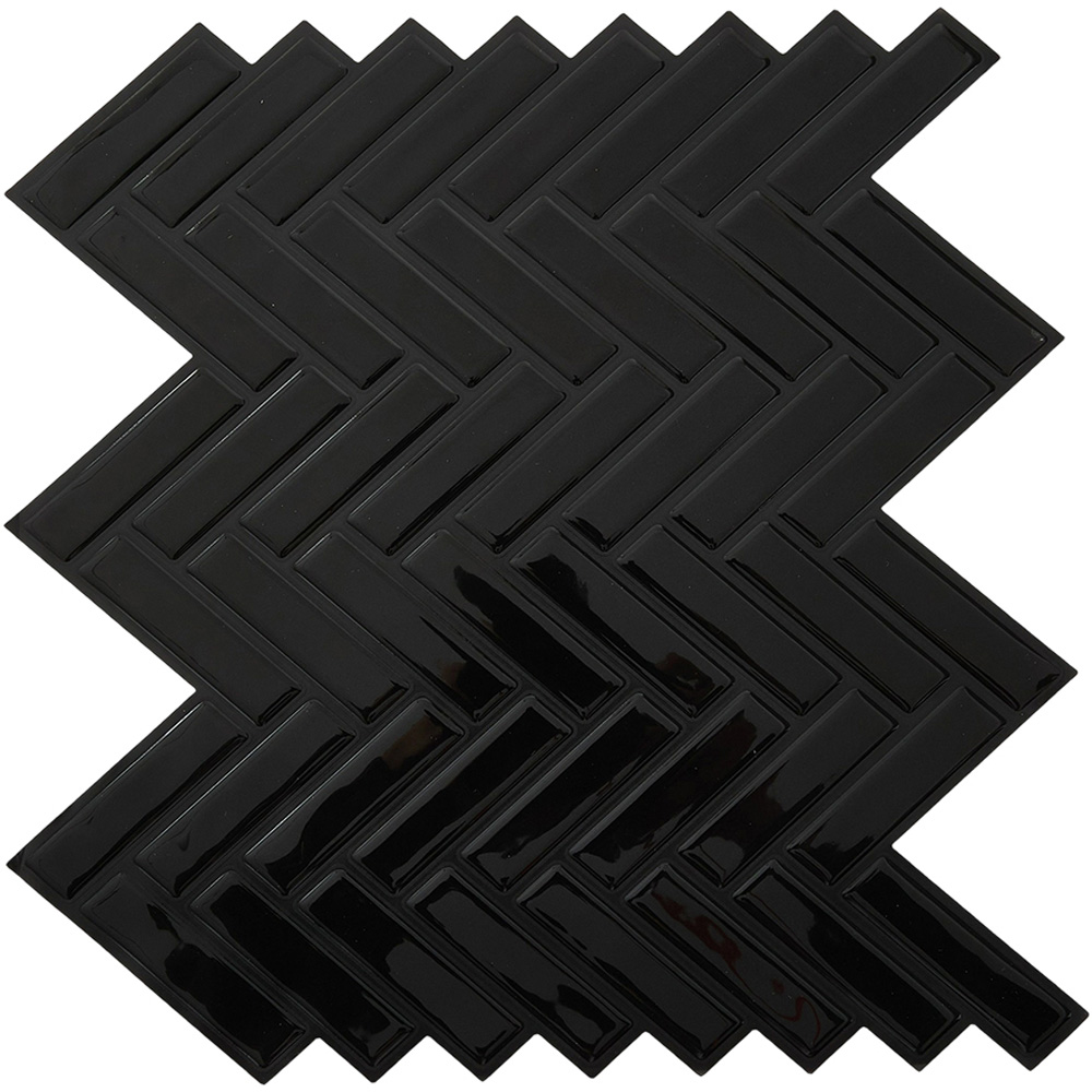 Living and Home Black Self Adhesive Wall Sticker 10 Pack Image 2