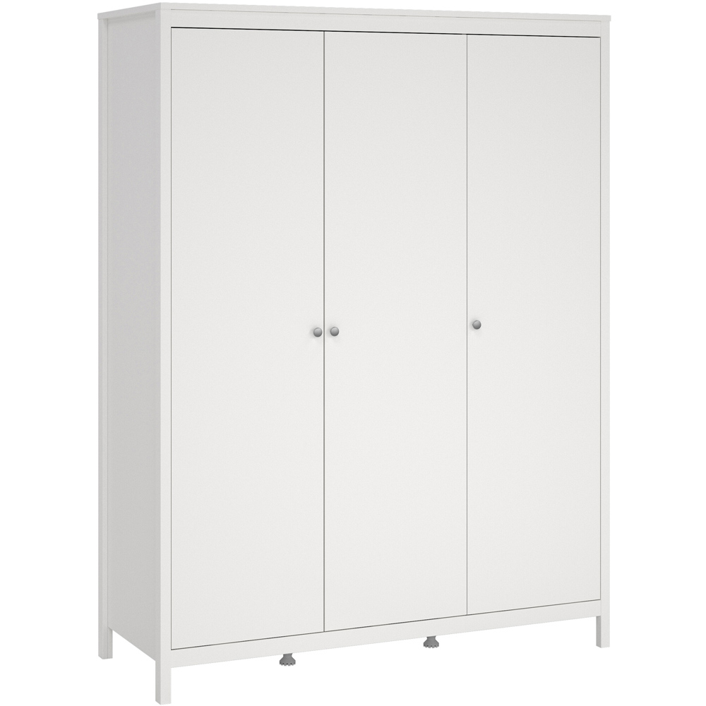 Florence Madrid 3 Door White Wardrobe Image 2