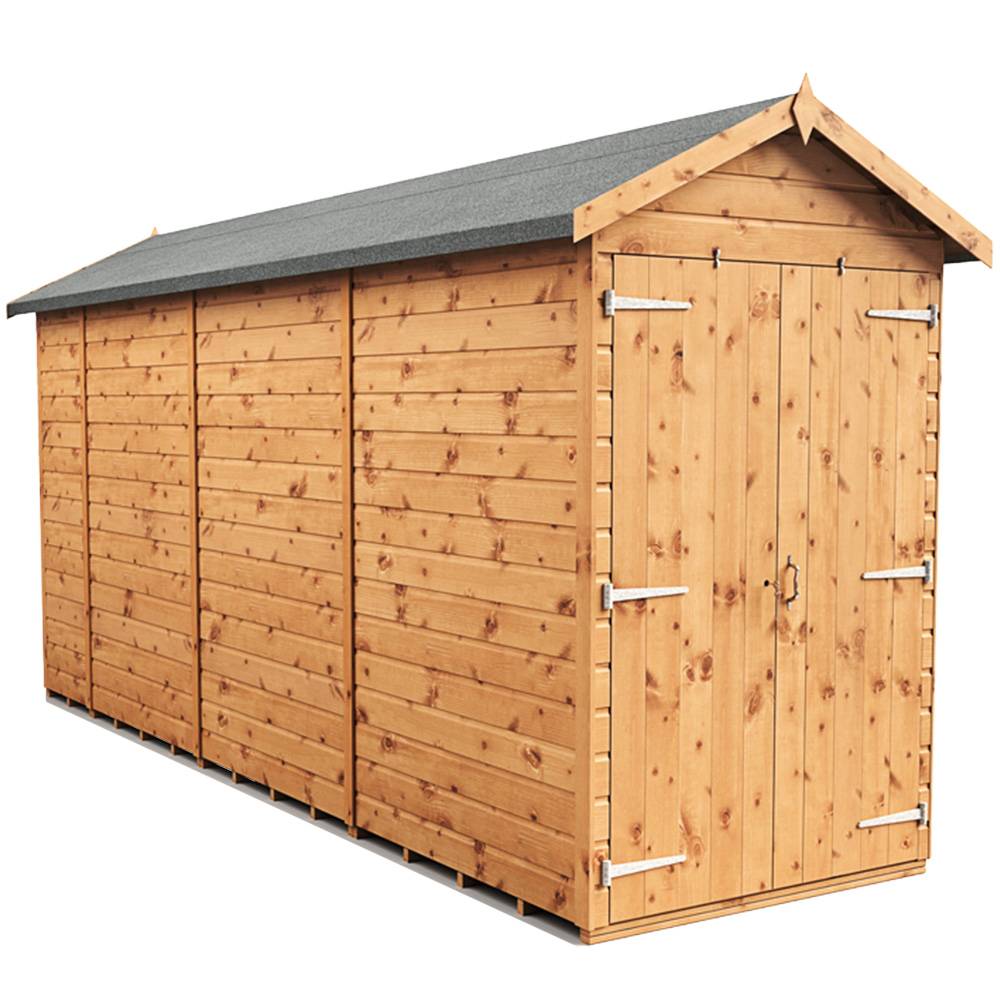 Empire Sheds 4 x 14ft Double Door Tongue and Groove Wooden Apex Garden Shed Image 1