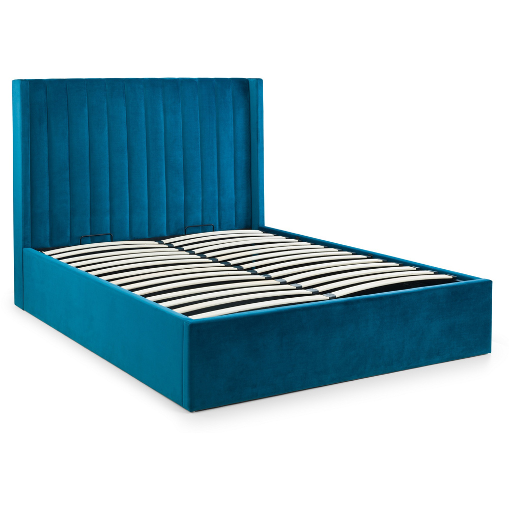 Julian Bowen Langham Super King Teal Storage Ottoman Bed Image 4