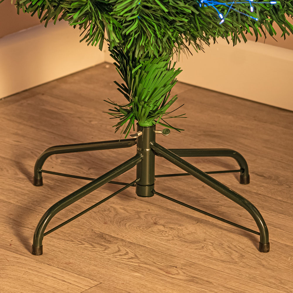 The Christmas Centre Warm White LED Green Fibre Optic Artificial Xmas Tree 6ft Image 5