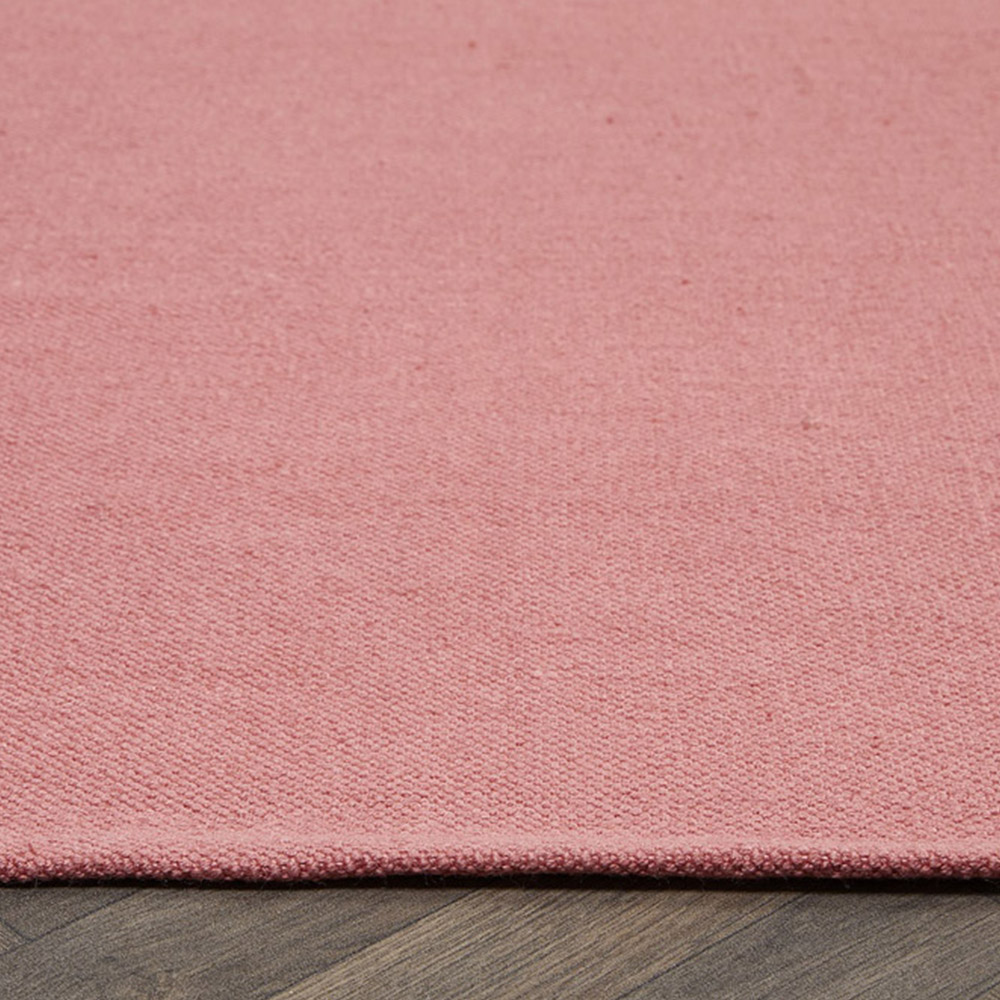 Hug Rug Coral Pink Plain Woven Rug 120 x 170cm Image 3