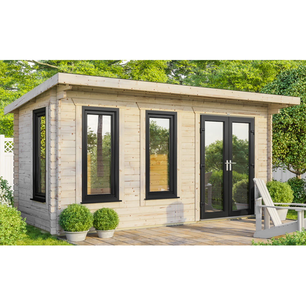 Power Sheds 18 x 8ft Right Double Door Pent Log Cabin Image 9