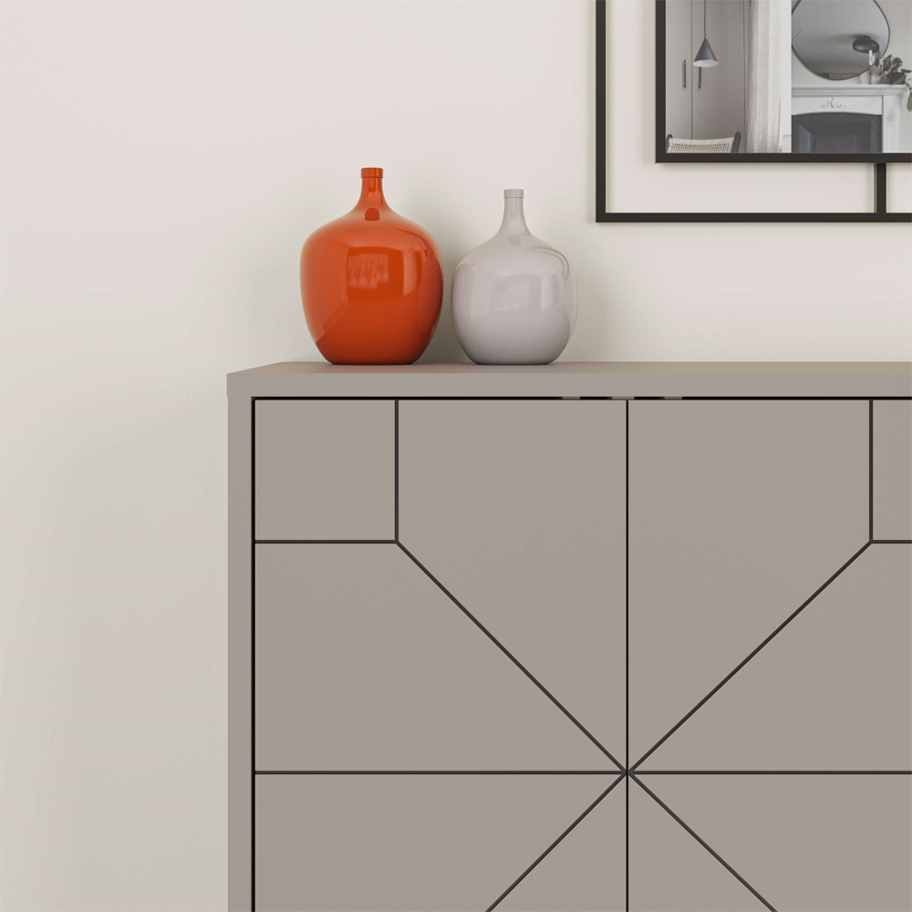 Decortie Dune Mocha Grey Console Sideboard Image 3