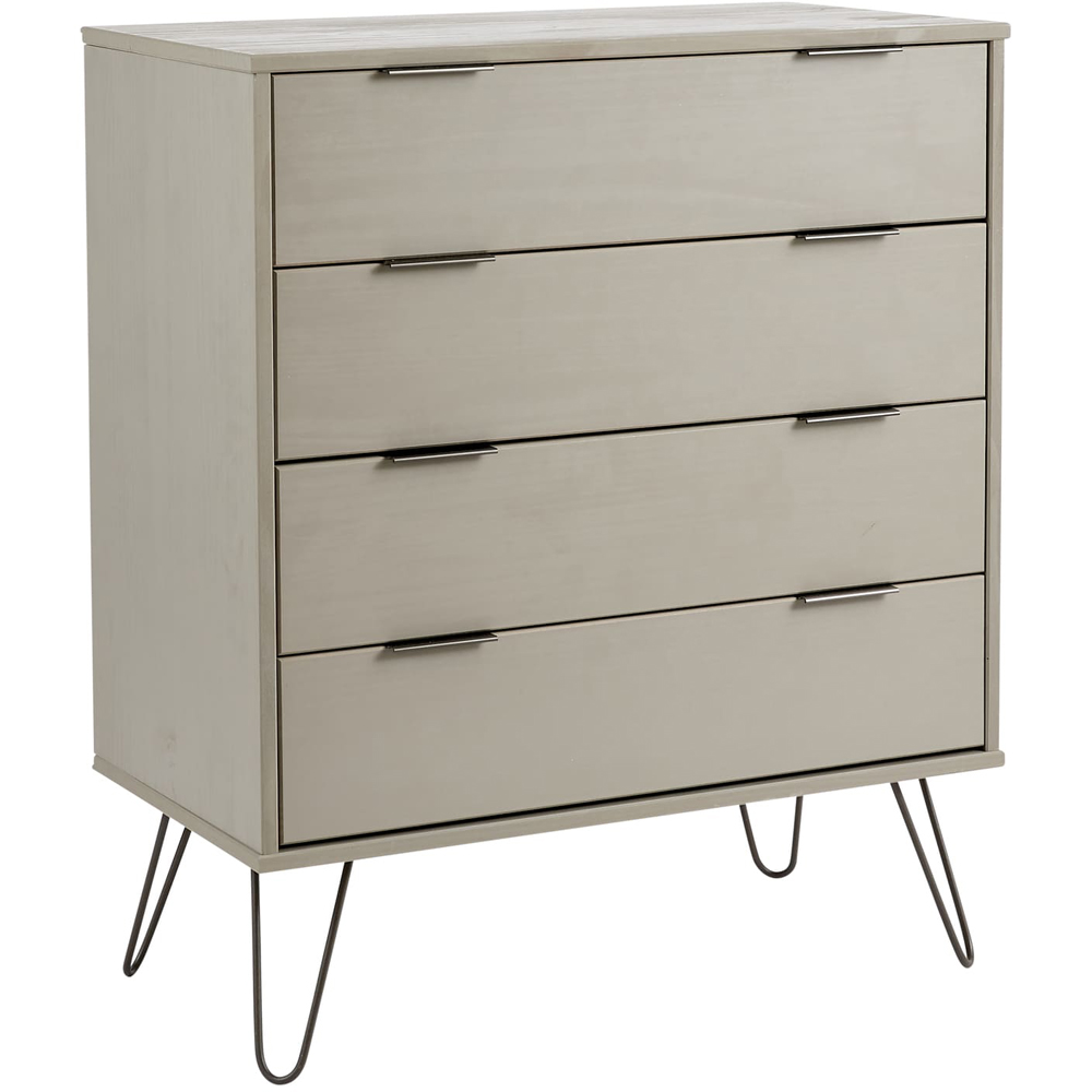 Home Source Acadia 4 Drawer Grey Chest of Drawers Image 2