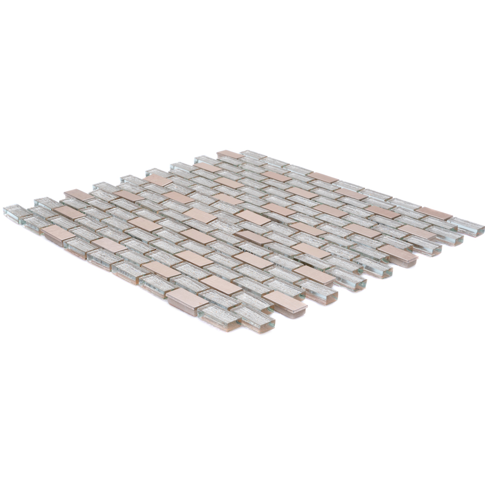 House of Mosaics Elysee Rose Gold Mosaic Tile Sheet Image 3