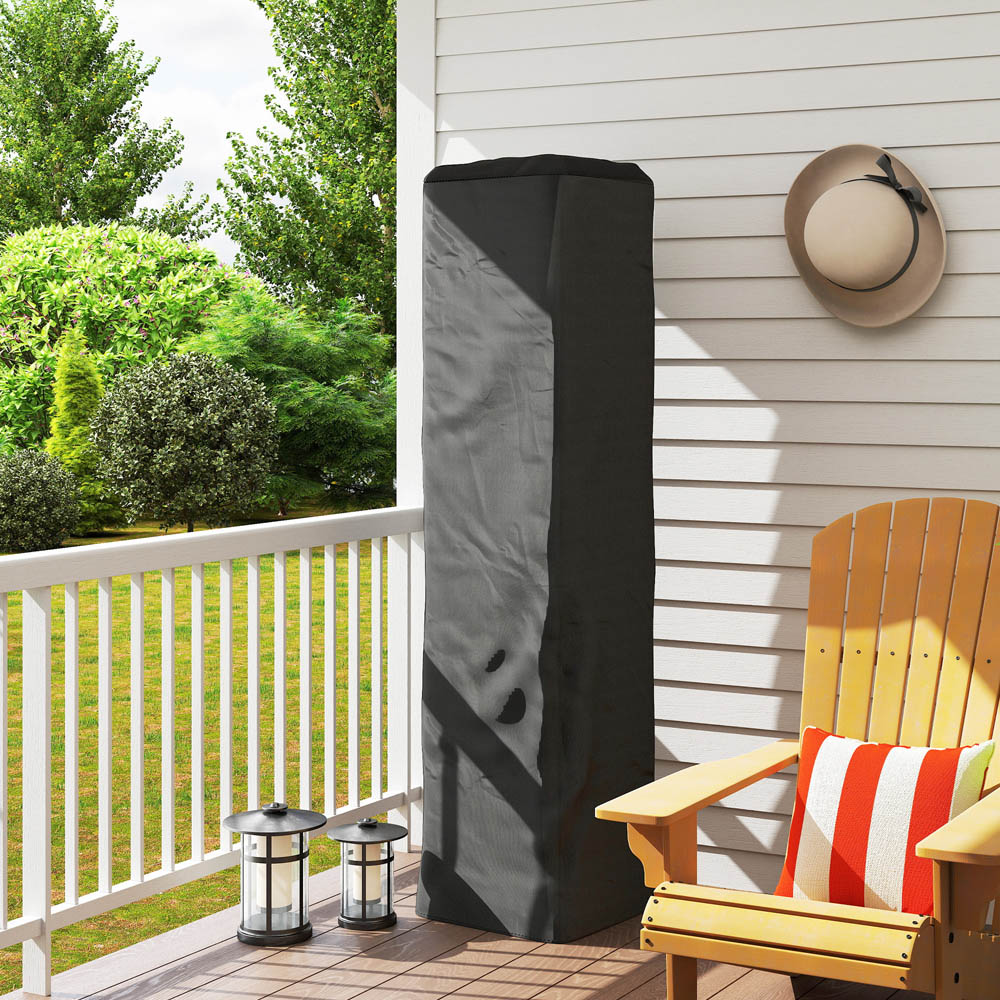 Outsunny Black Heavy Duty Gas Pyramid Patio Heater Cover 222 x 53cm Image 2