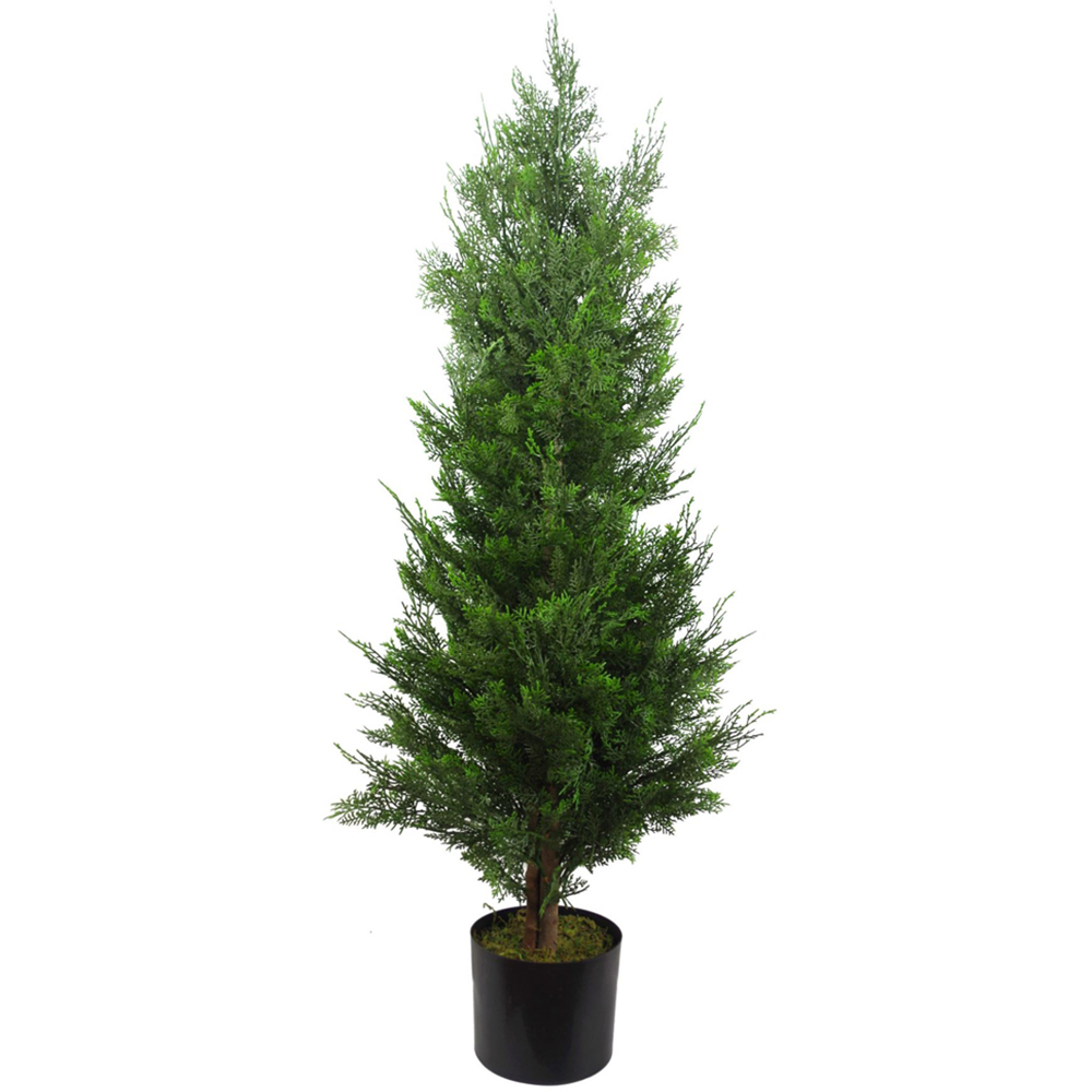 Leaf Artificial Cypress Cedar Topiary Plant Tree 120cm Image 1