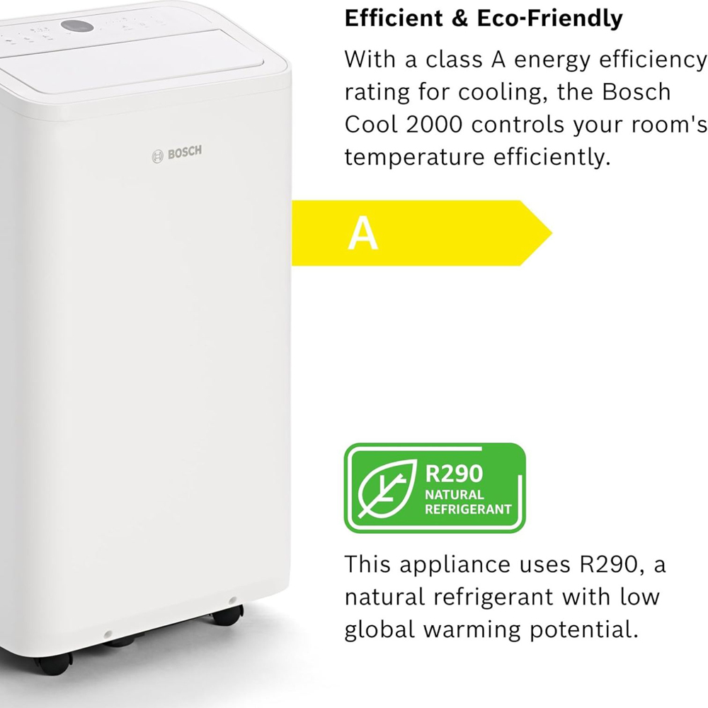 Bosch Cool 2000 3-in-1 White 2.6 kW Portable Air Conditioner with Remote Control Image 5