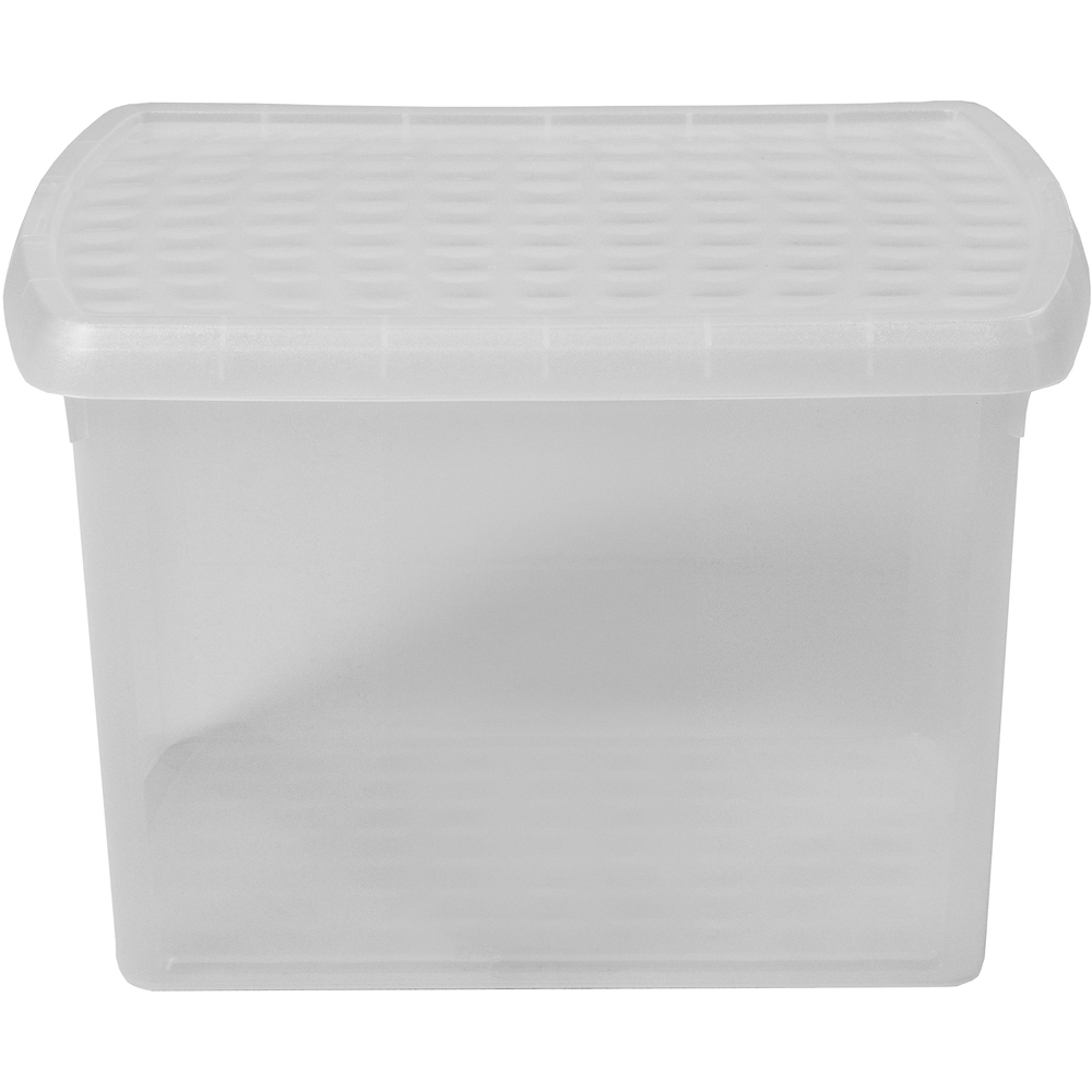 Wham Clip 21L Clear Rectangular Storage Box with Lid 3 Pack Image 3
