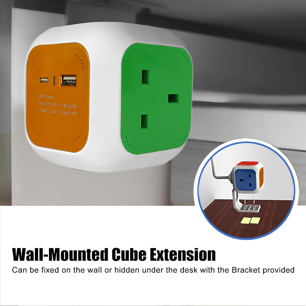 ExtraStar Rubik 4 Gang Cube Extension Lead 1.5m Image 4