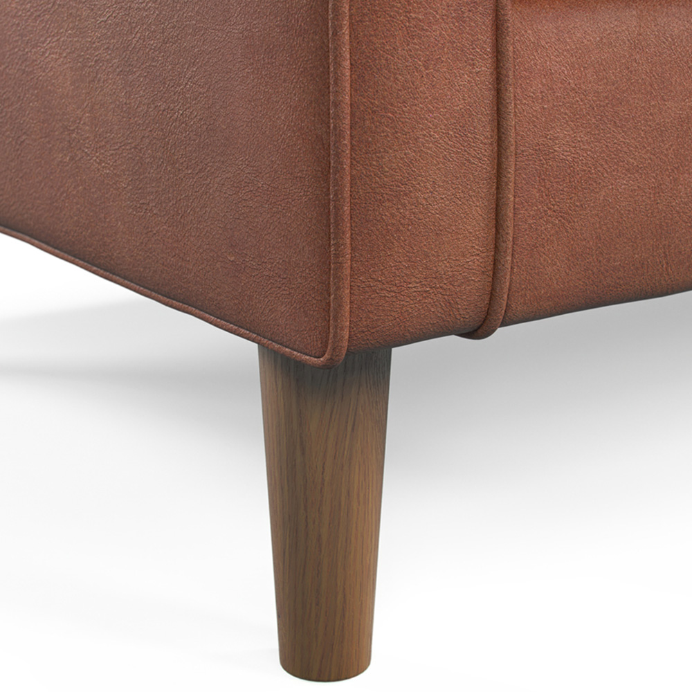 Bexhill Tan Faux Leather Armchair Image 3