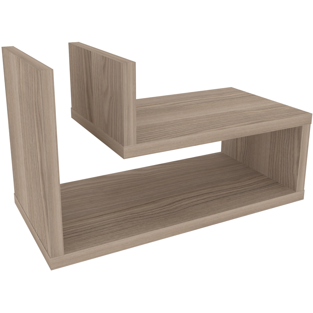 Decorotika Lara 2 Shelf Cordoba L Shaped Floating Bedside Table Image 2