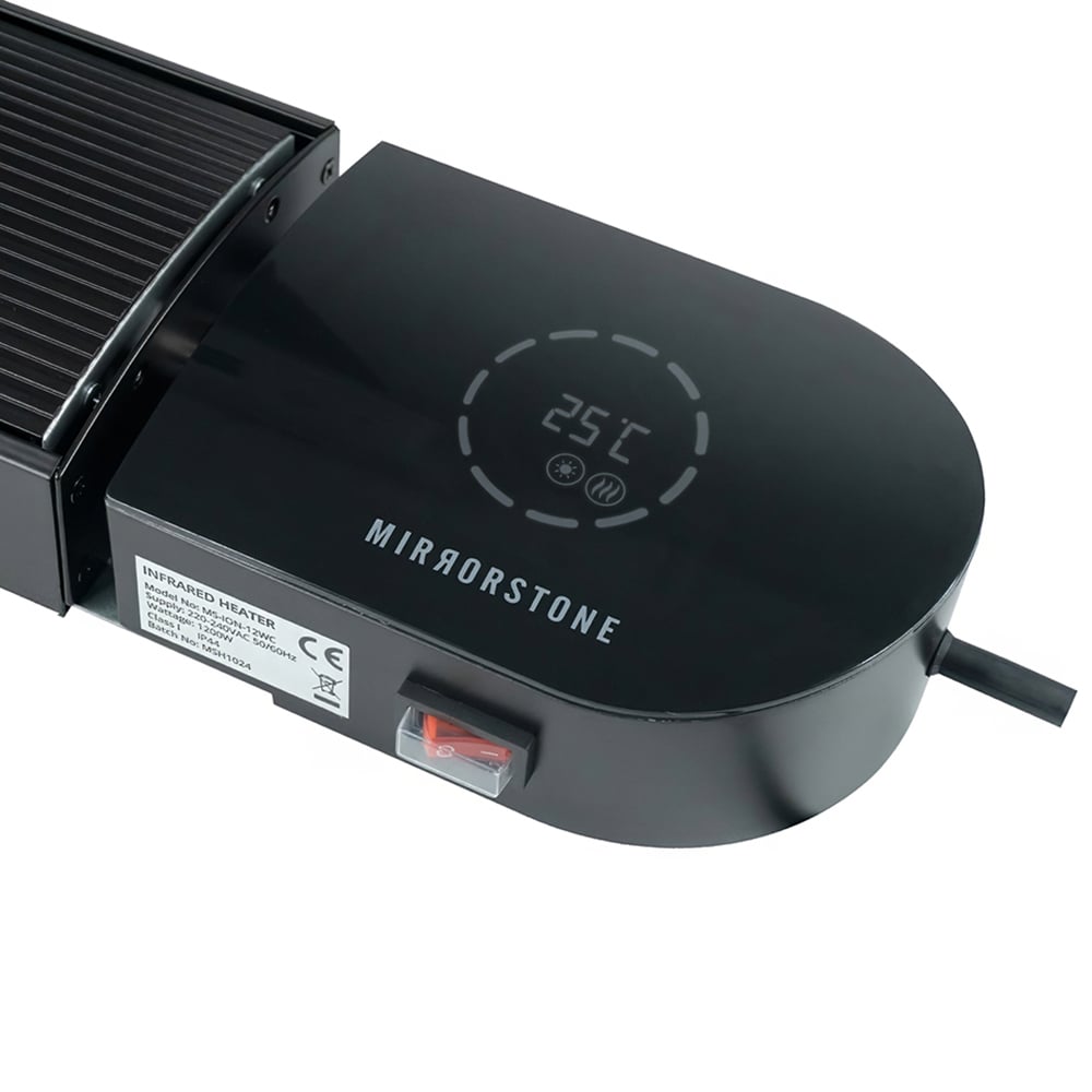 Mirrorstone Ionis Black WiFi Remote Controllable Infrared Bar Heater 1200W Image 6
