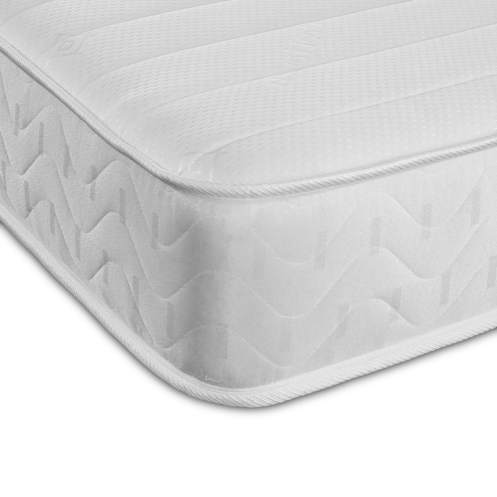 Starlight Beds European Single White Straight Line Hybrid Memory Foam Spring Mattress Image 3