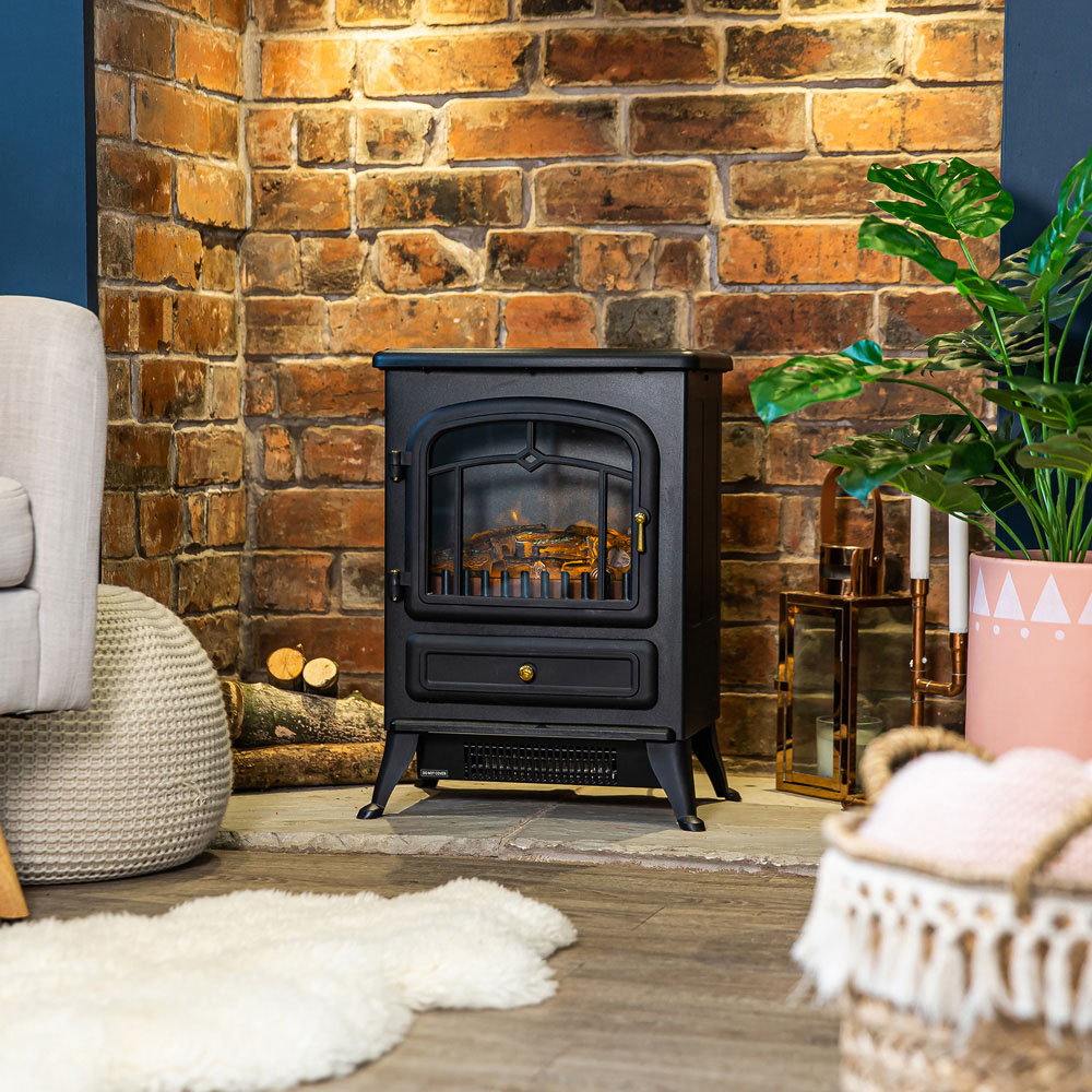 Russell Hobbs RHEFSTV1002B Black Electric Stove Fire 1850W Image 2