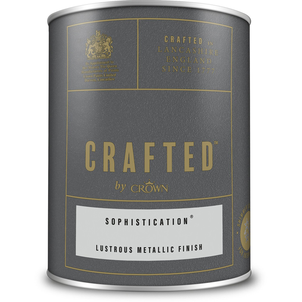 Crown Crafted Walls Wood & Metal Sophistication Lustrous Metallic Shimmer Emulsion Paint 1.25L Image 2
