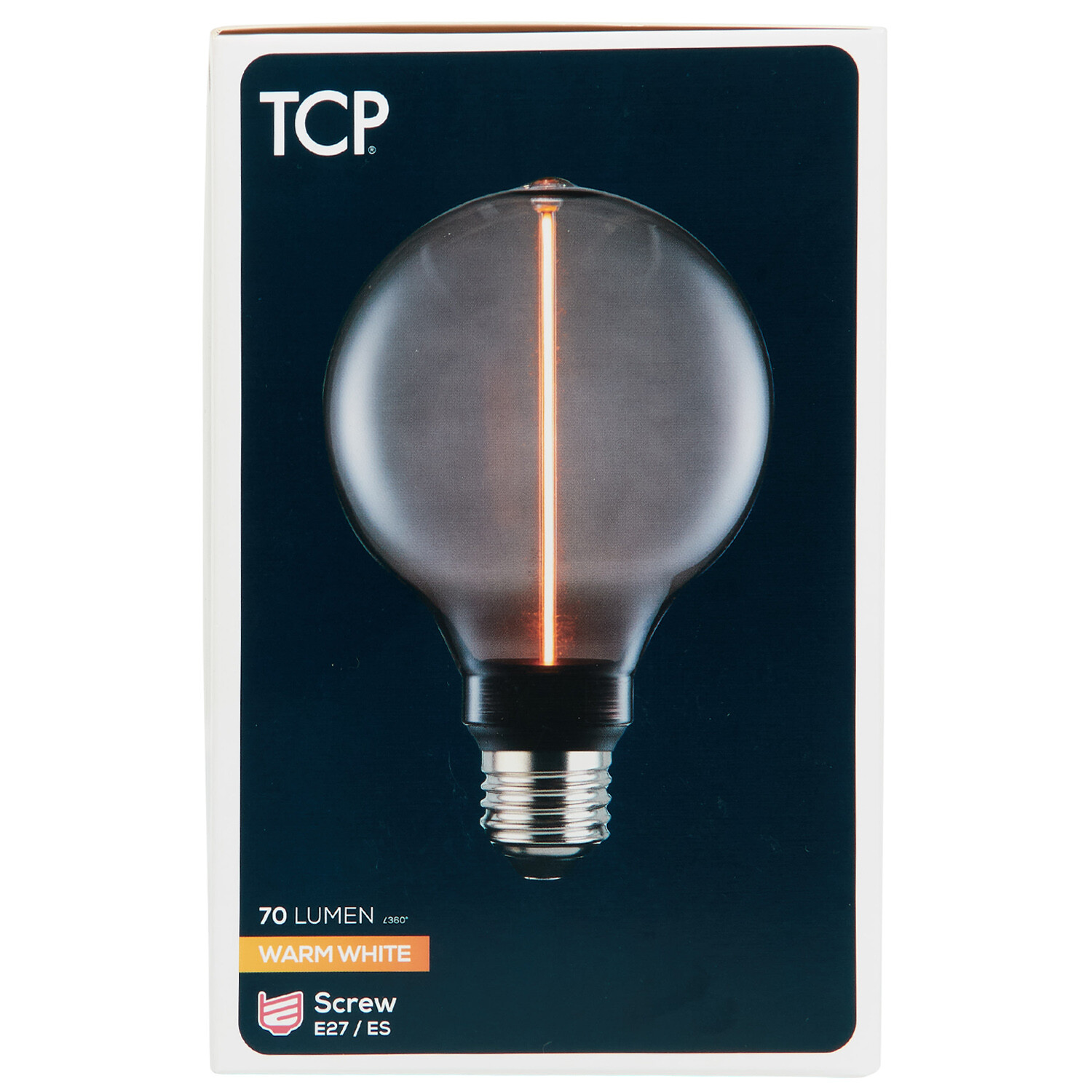 TCP Filament Smoke G95 70L B22 Warm White Bulb - Warm White Image 4