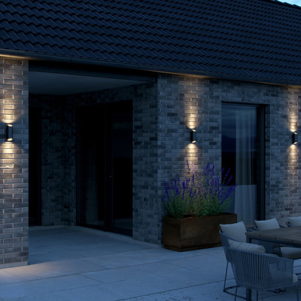 Nordlux Nico Round 22 Black Wall Light Image 2