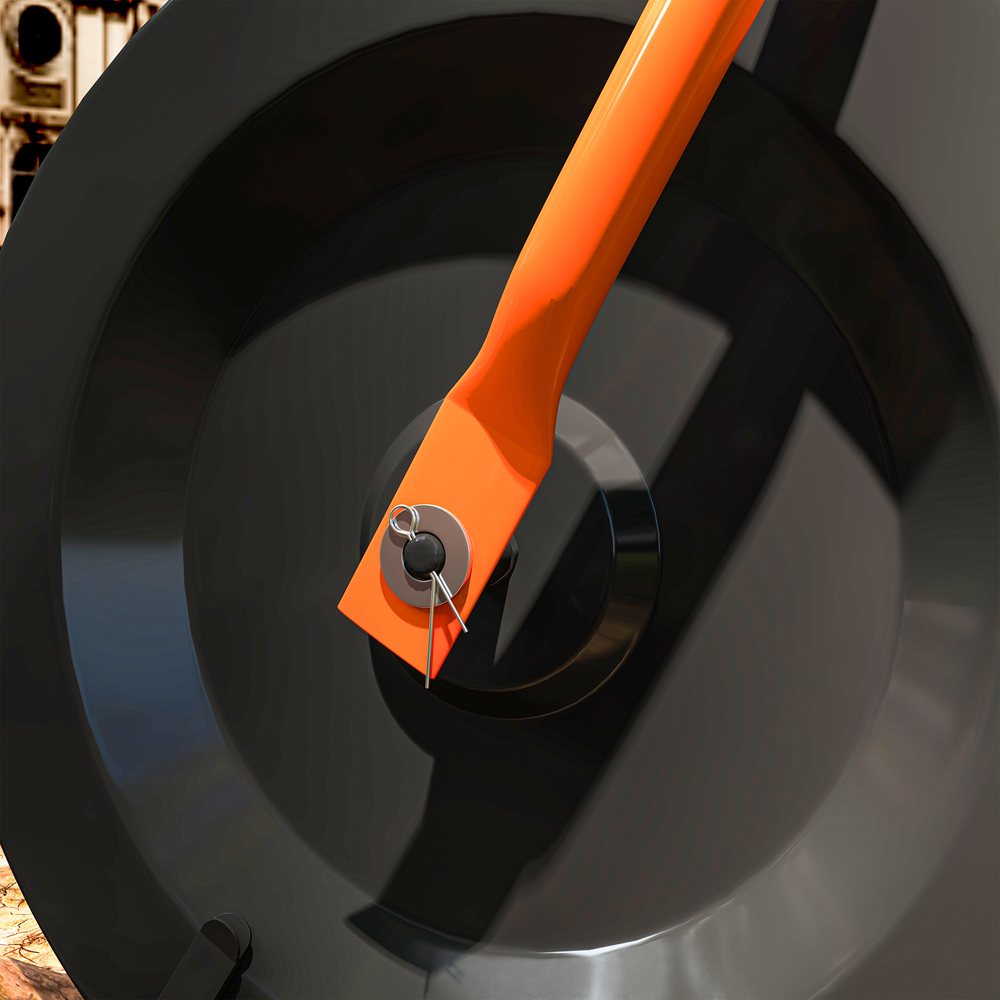 Outsunny Orange and Black Compost Spreader with Adjustable Handle 300L Image 3