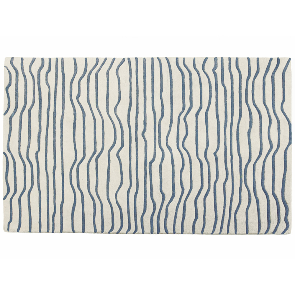 Esselle Home Aura Dune Natural and Blue Rug 200 x 290cm Image 1