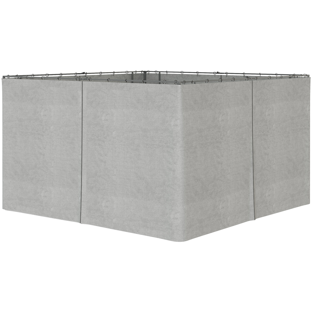 Outsunny Light Grey Universal Gazebo Replacement Sidewall 4 Pack Image 2