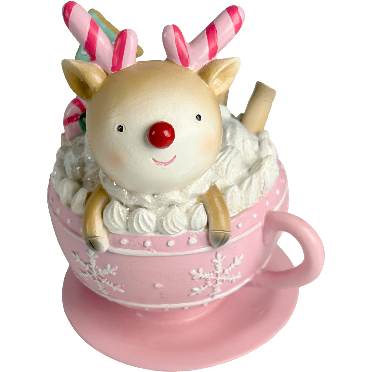 Reindeer in Teacup Ornament Pink Image 2