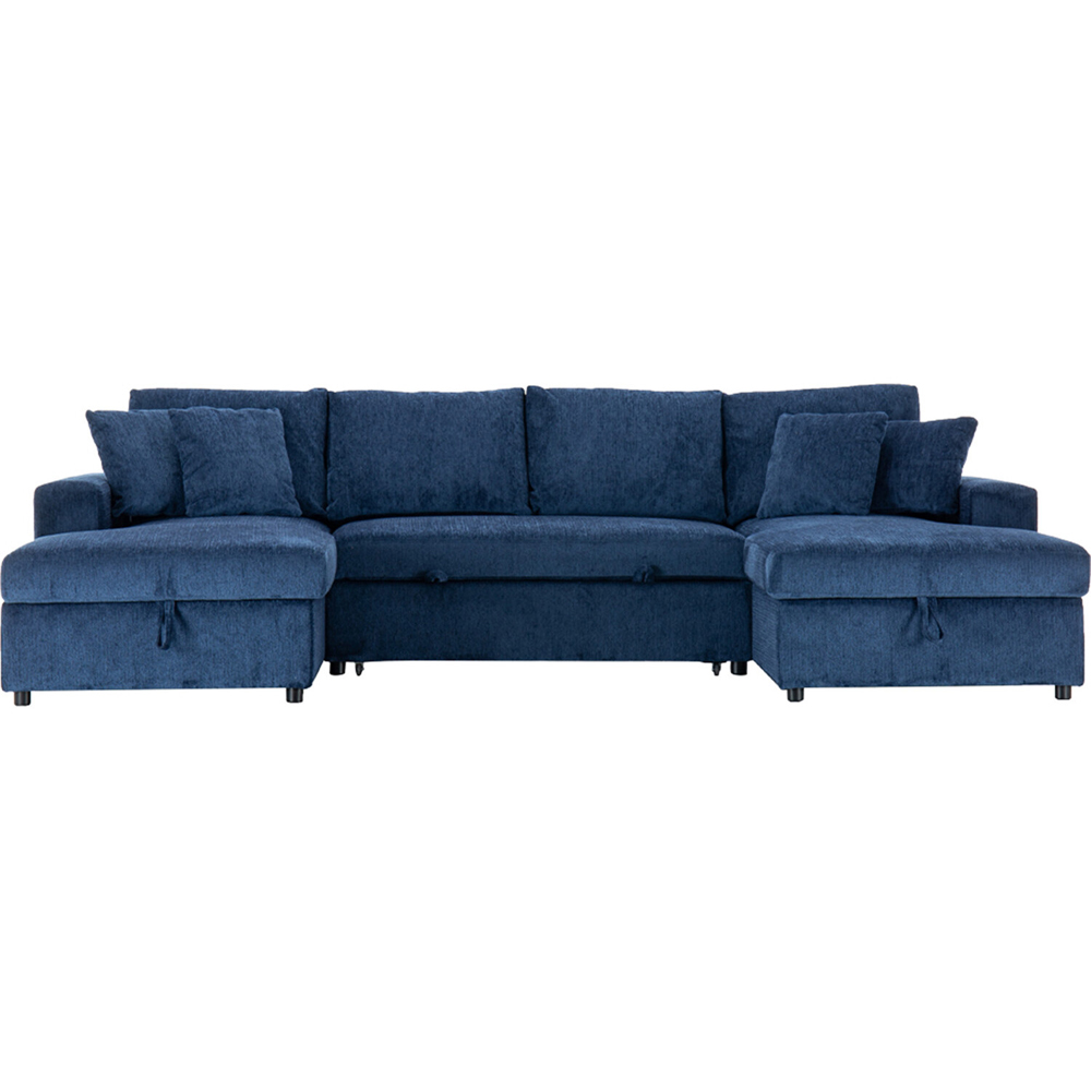 Maddox Pull Out Sofa Bed with Storage  Navy Image 6
