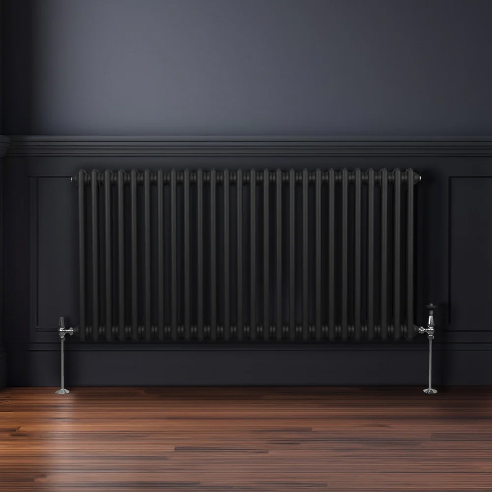 Monster Shop 5053 BTU Black Traditional 2 Column Radiator 600 x 1192mm Image 2