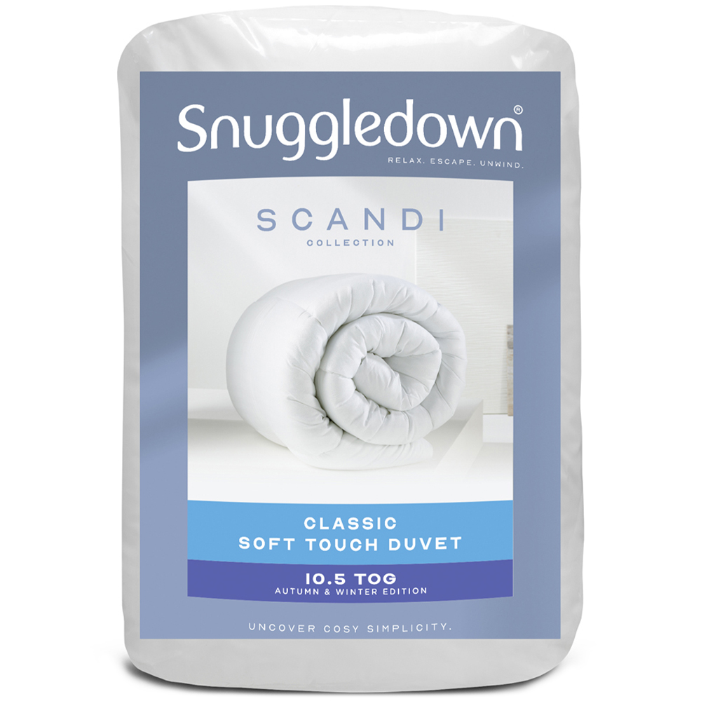 Snuggledown King Size White Scandinavian Hollowfibre Duvet  10.5 Tog Image 1