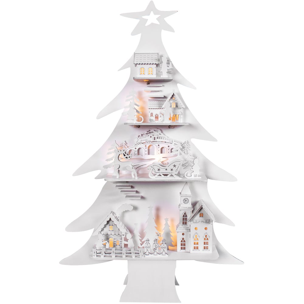 The Christmas Workshop LED Wooden City in Tree Decoration Image 3
