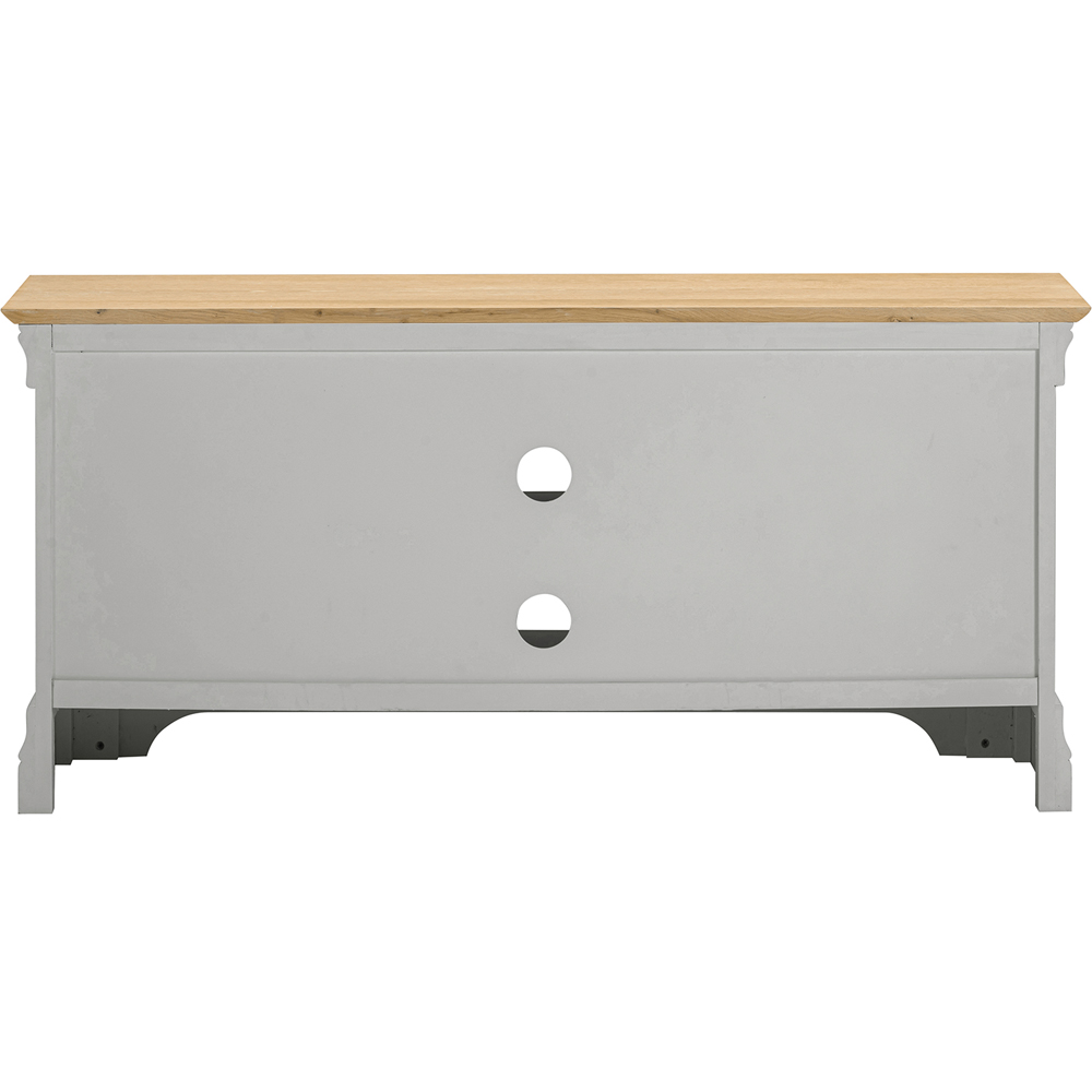 Seconique Bordeaux Pebble Grey and Oak Small TV Stand Image 4