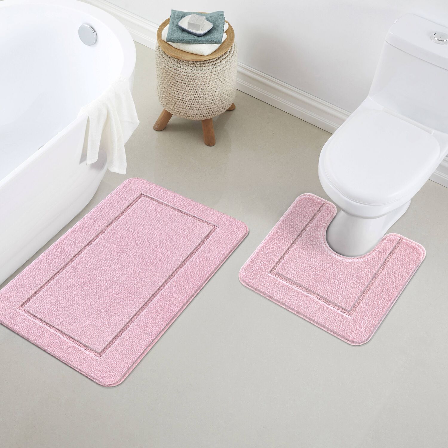 Chelsea 2 Piece Bath Mat Set - English Rose Image 3