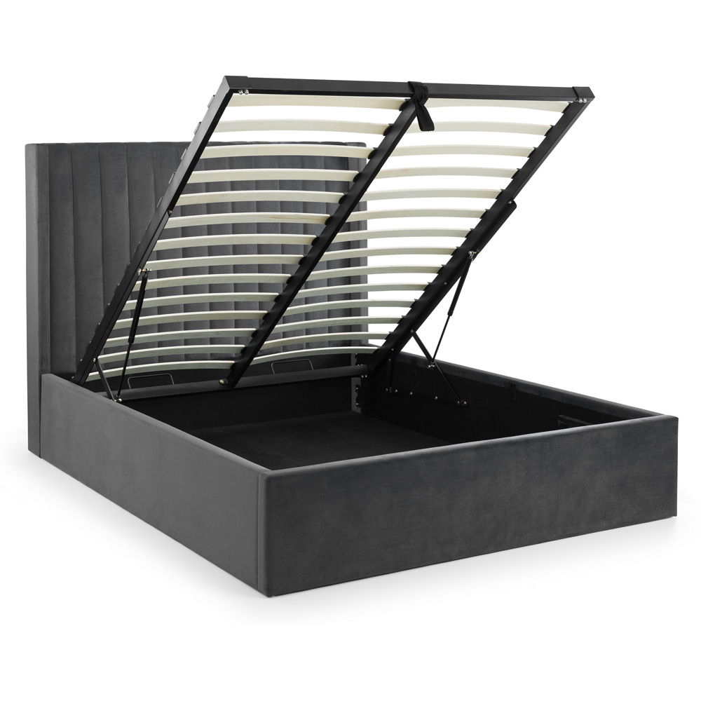 Julian Bowen Langham Double Grey Headboard Storage Bed Image 5