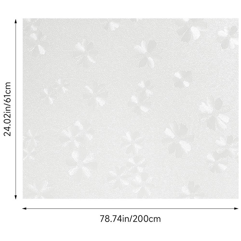 Living and Home Floral 3D PVC Self Adhesive Privacy Glass Window Film 200 x 61cm Image 8