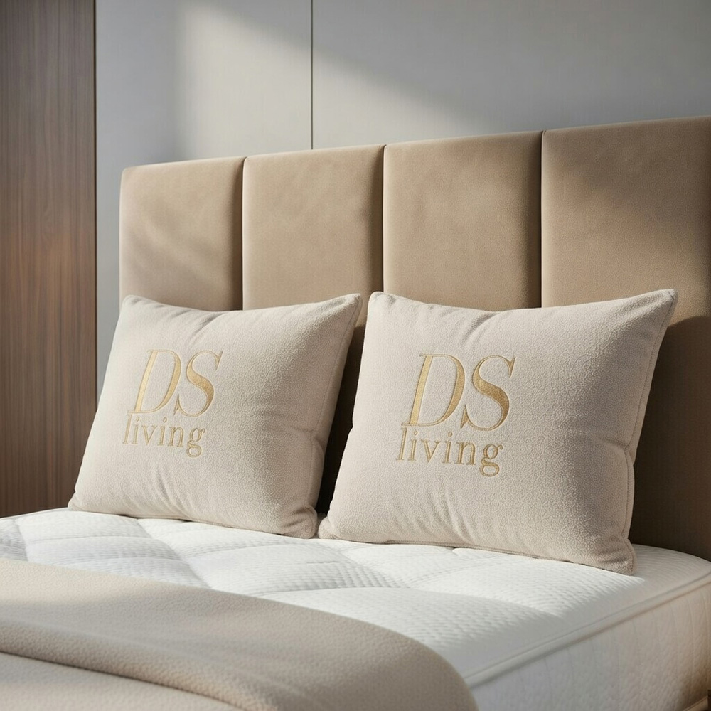 DS Living Harmony Super King Size Coffee Plush Velvet Ottoman Bed Image 3