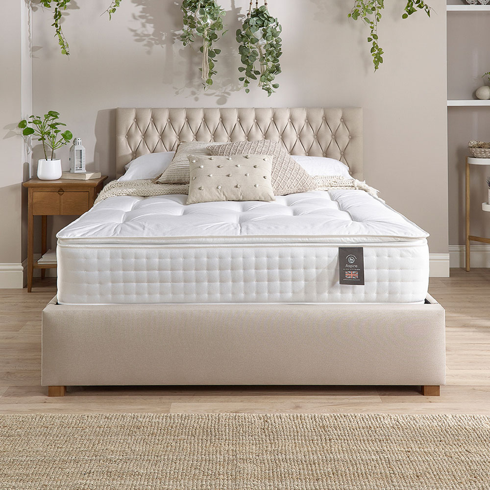 Aspire Small Double Natural Pillow Top Pocket Mattress Image 3