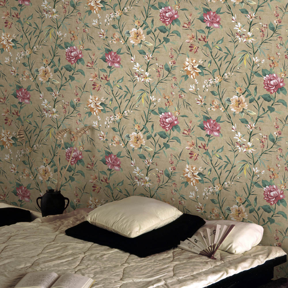 Holden Decor Oriental Trail Taupe Wallpaper Image 3