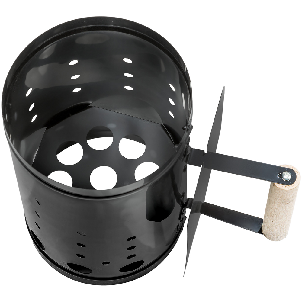 tectake Large Black BBQ Firestarter with Heat Shield Image 3