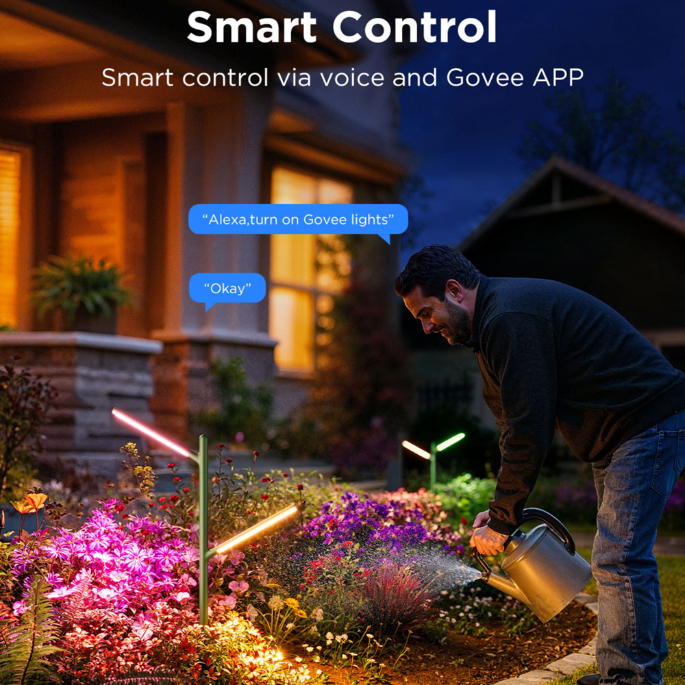 Govee RGBICWW LED Smart Garden Stake Light 2 Pack Image 5