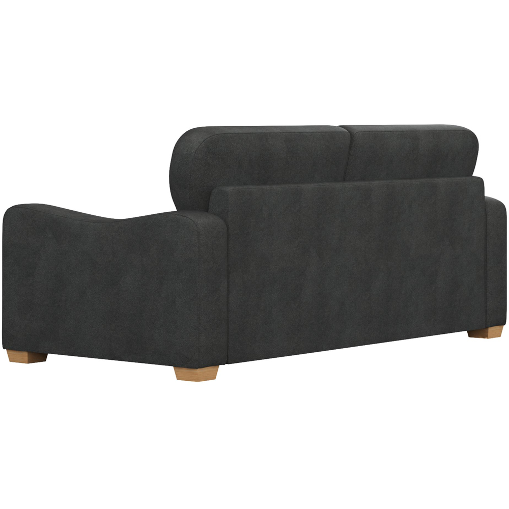 Theadford 3 Seater Steel Plush Velvet Fixed Back Sofa Image 4