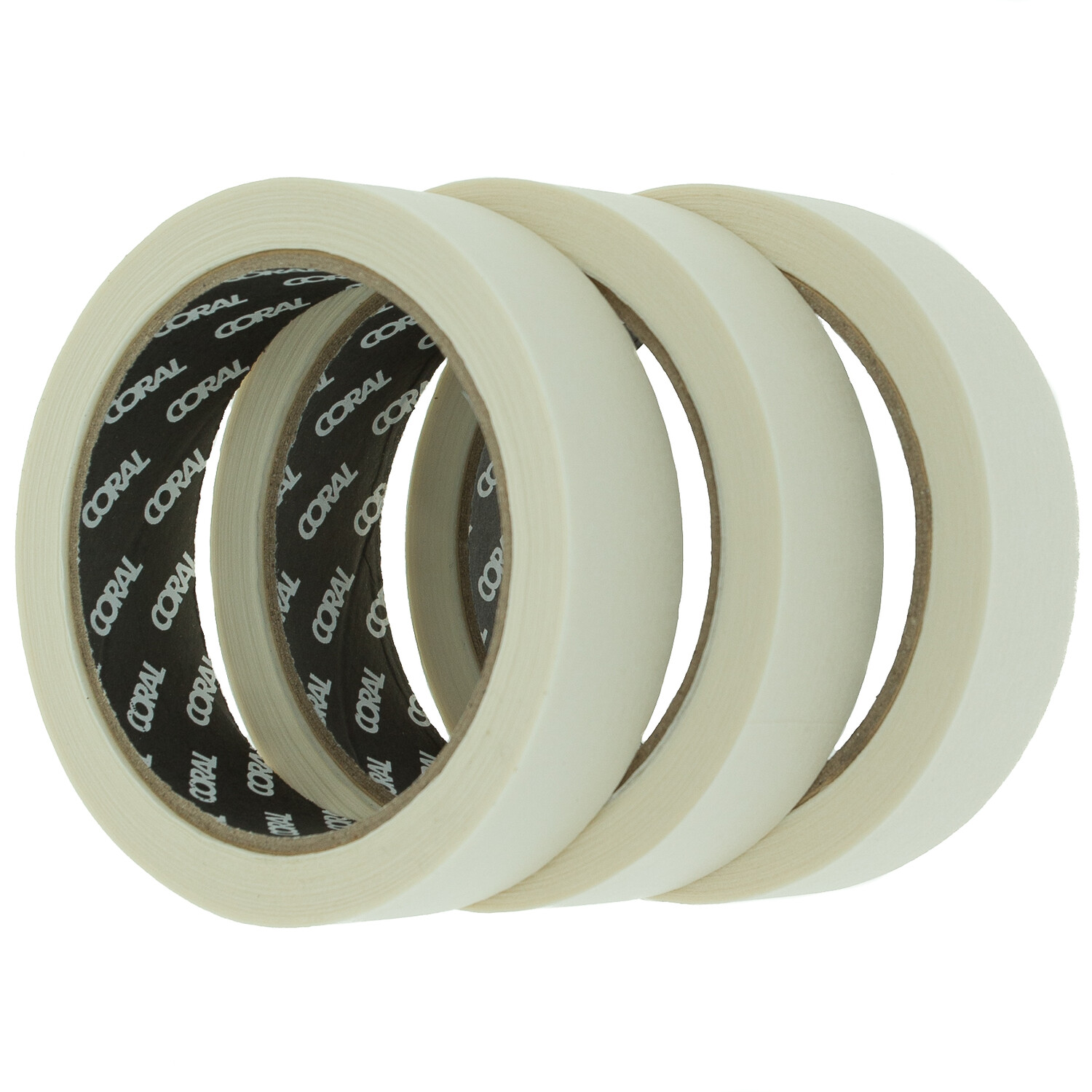 Pack of 3 Coral Essentials Masking Tape 24mm Image 3
