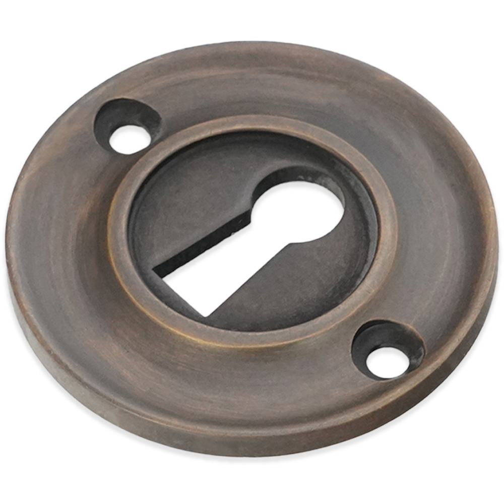 Spira Brass Slimline Standard Matt Antique Escutcheon Image 3
