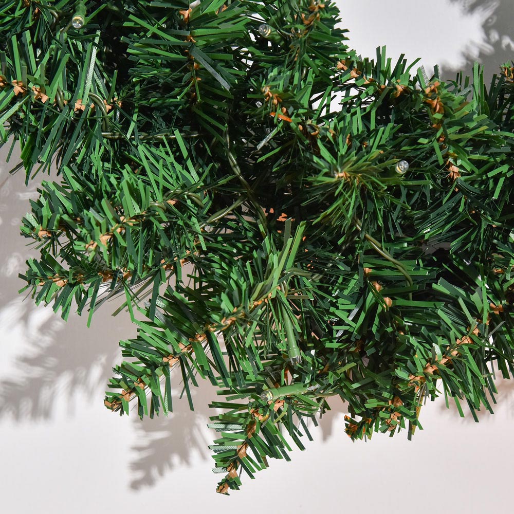 Everglow Green Christmas Wreath with LED Lights 55cm Image 3