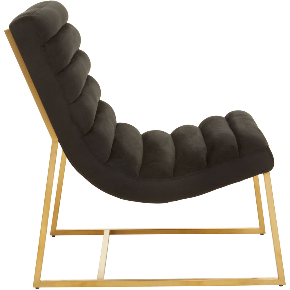 Premier Housewares Vogue Black and Gold Lounge Chair Image 5