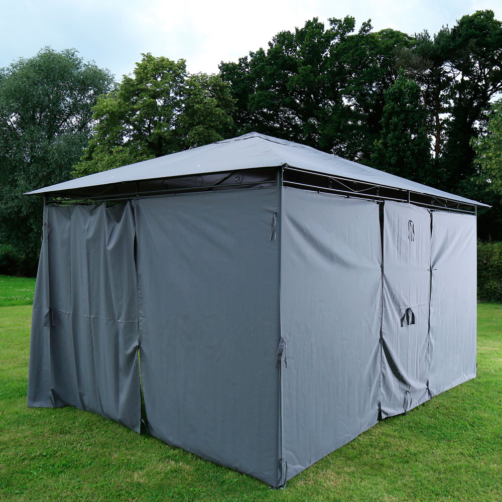 Charles Bentley 3 x 4m Grey Art Gazebo Image 7