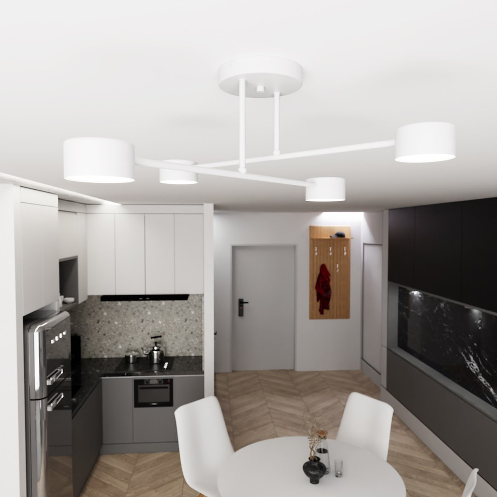 Emibig Halo 4 Light White GX53 Ceiling Light Image 2